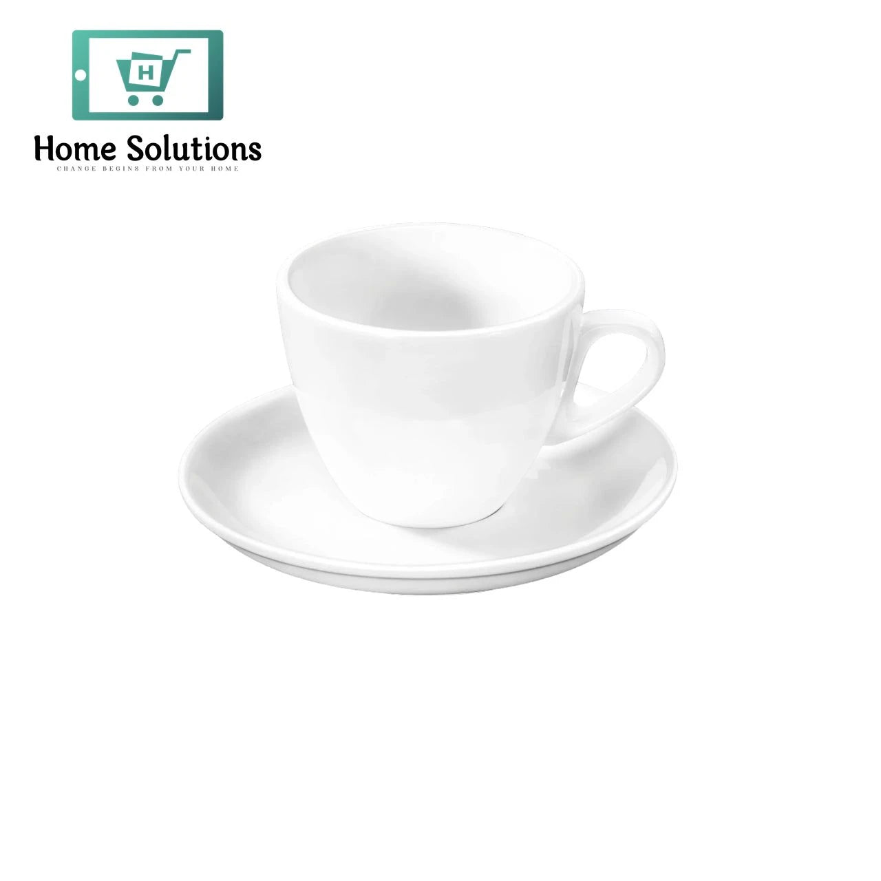Wilmax England Fine Porcelain Coffee Cup & Saucer Set – 190 ml