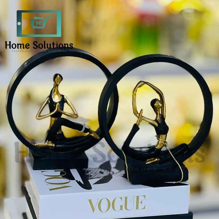 Yoga Posture Showpiece - Lady Figurine Poly Resin Statue