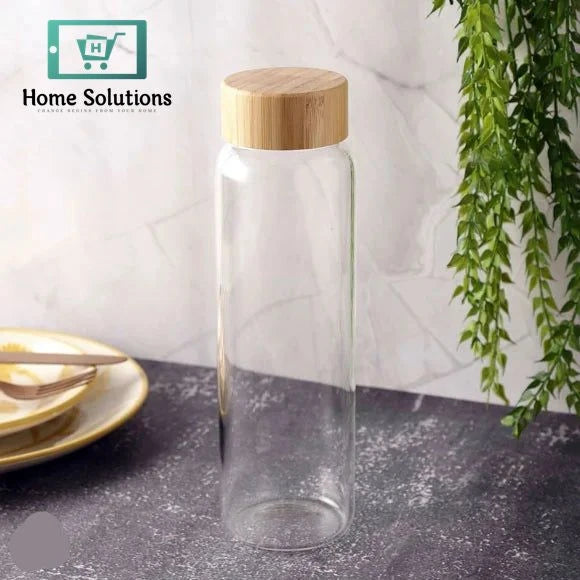 Elegant Glass Bottle with Wooden Cap