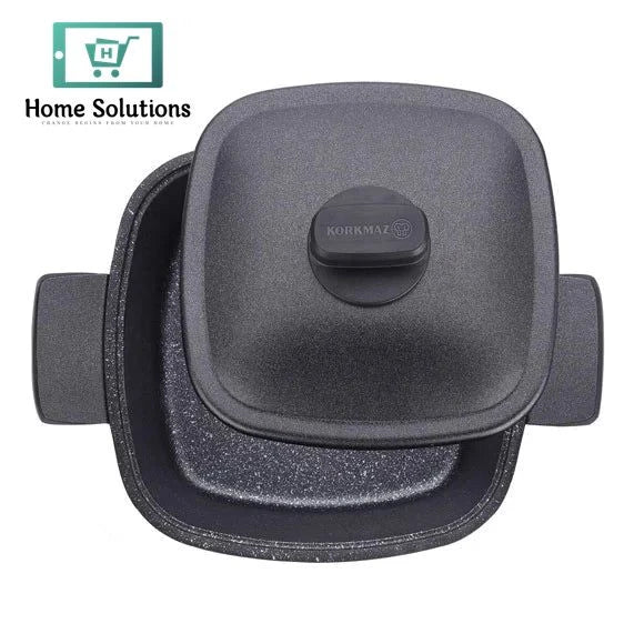 Korkmaz Casterra Square Cast Iron Pot 24X24X11.5 Cm