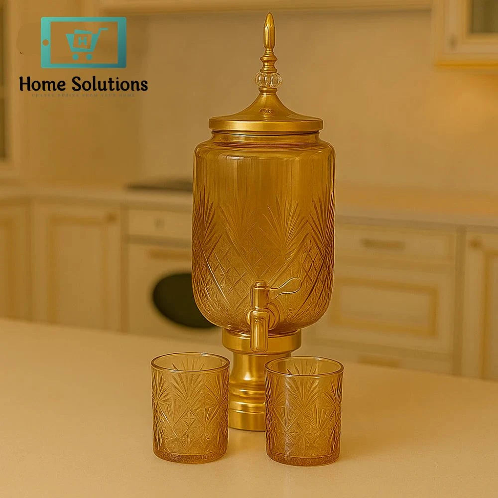 3-Litre Drink Server Set with 6 Glasses – 7 PCS Beverage Dispenser