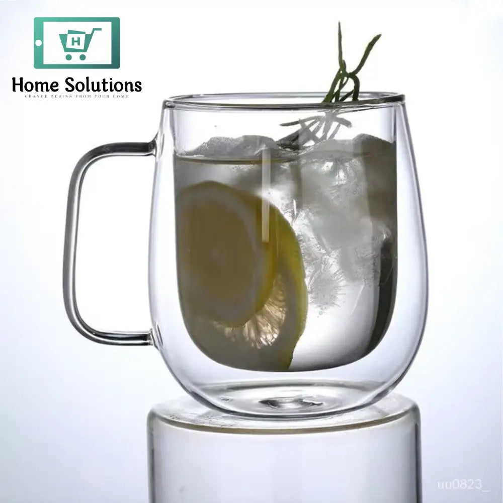 MANGOLIAN 400ml Double Wall Borosilicate Glass Mug