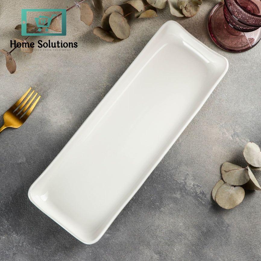 Wilmax England Fine Porcelain Rectangular Dish – 12" x 4.3" (30.5 x 11 cm)