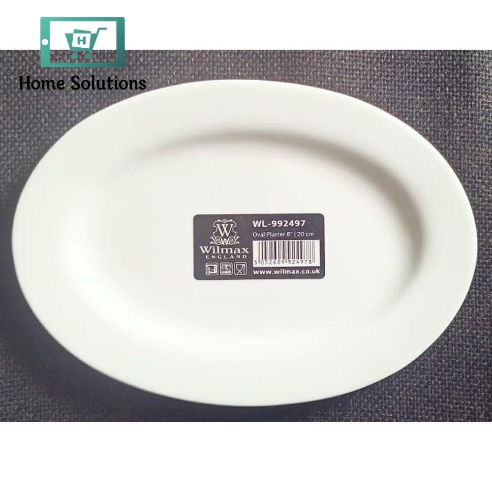 Wilmax England Fine Porcelain Oval Platter 8" | 20 cm Elegant Serving Platter