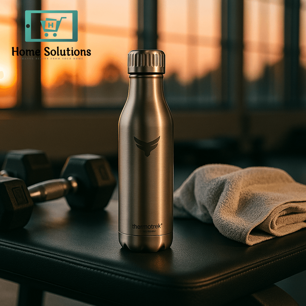 Thermotrek Stainless Steel Insulated Water Bottle with Screw-On Cap - 16.9 oz (500ml), Brushed Stainless Steel