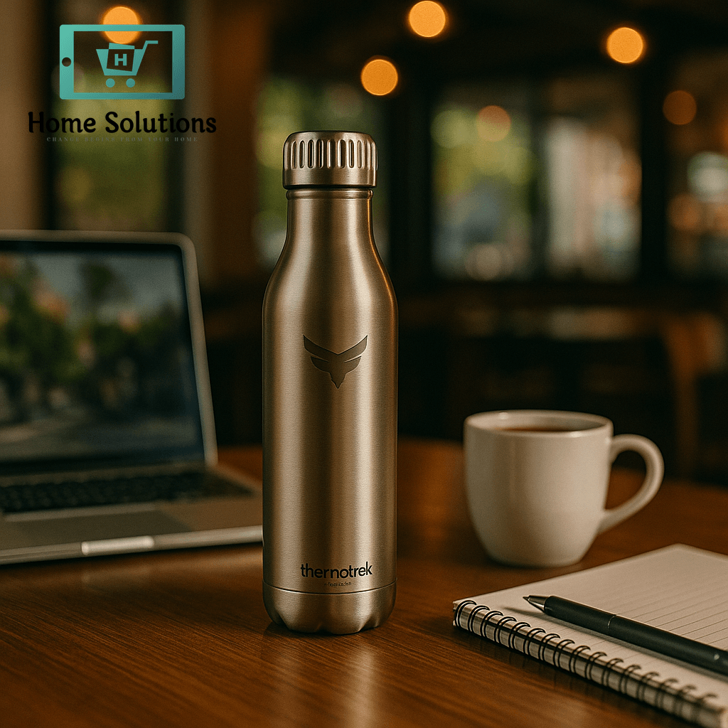 Thermotrek Stainless Steel Insulated Water Bottle with Screw-On Cap - 16.9 oz (500ml), Brushed Stainless Steel