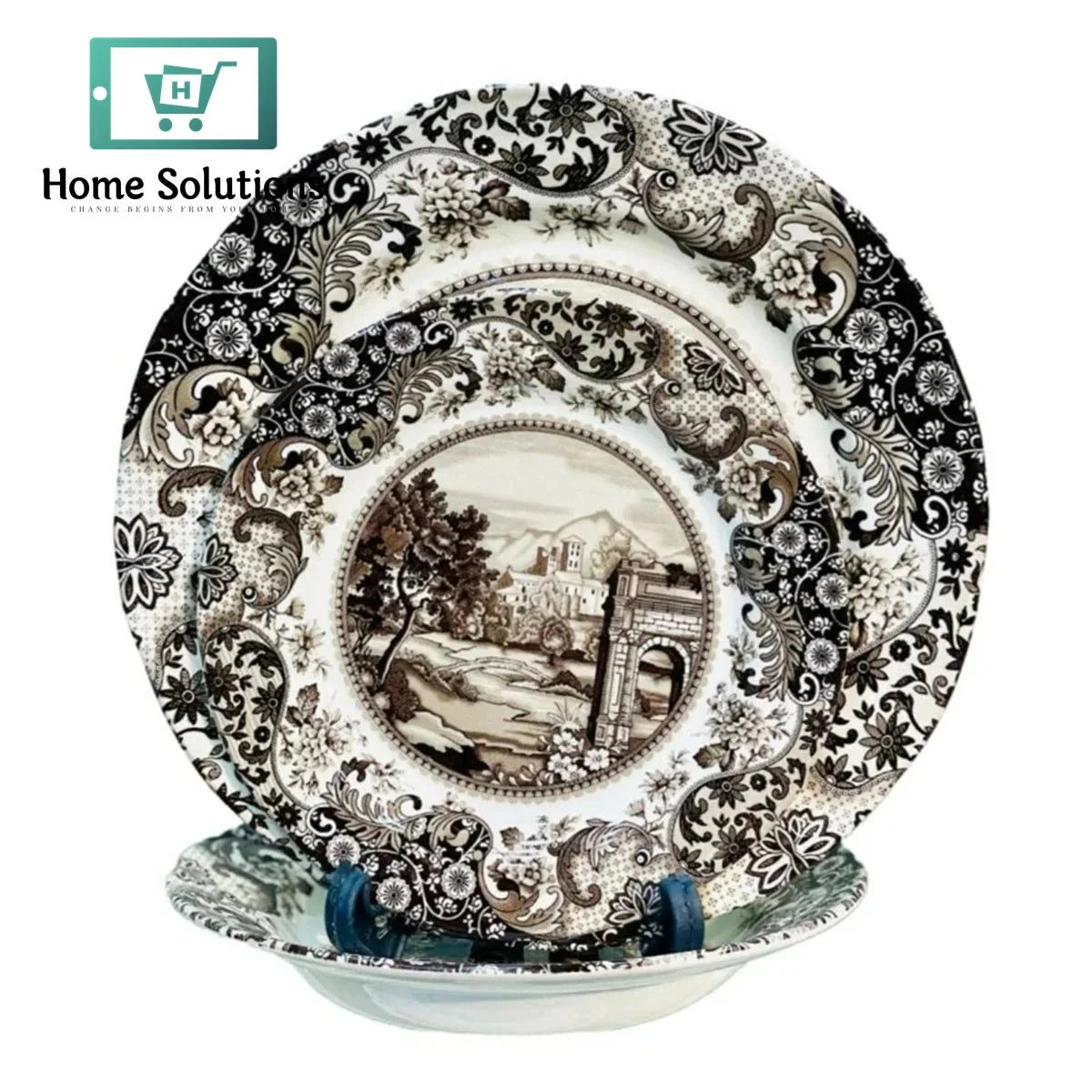 Claytan Rome Brown 18 Pcs Plate Set