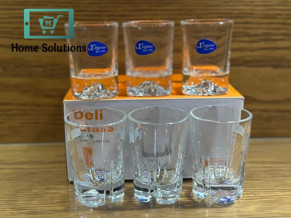 Classic Clear Shot Glass Set – Transparent Finish – 6 Pcs