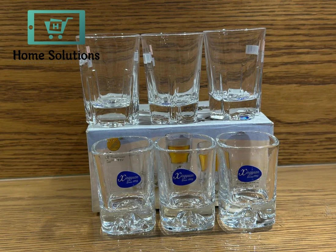 Classic Clear Shot Glass Set – Transparent Finish – 6 Pcs