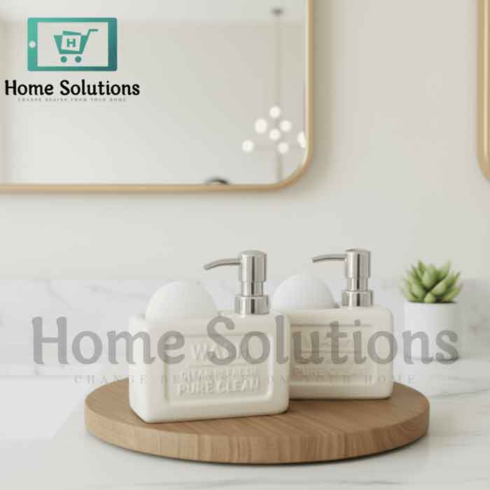 Luxury Ceramic Soap Dish & Dispenser Bathroom Set