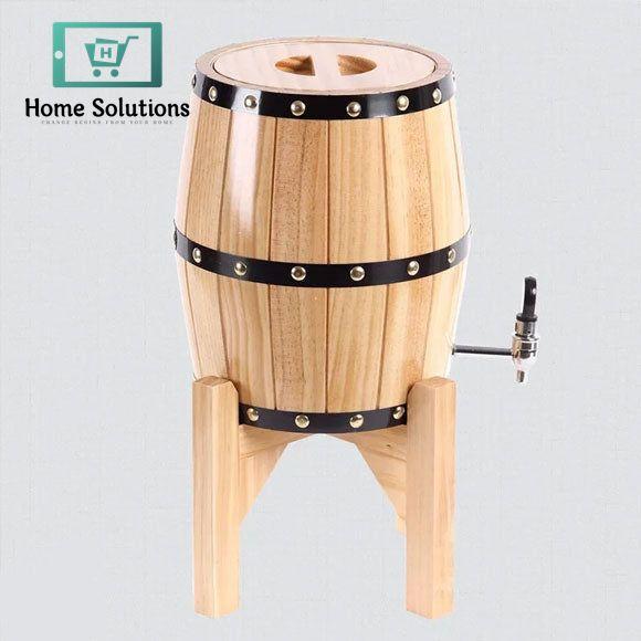 Heritage Old School Wood Barrel Style Stainless Steel Dispenser - 03 Liters