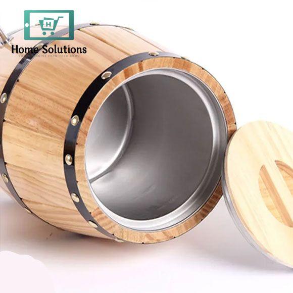 Heritage Old School Wood Barrel Style Stainless Steel Dispenser - 03 Liters