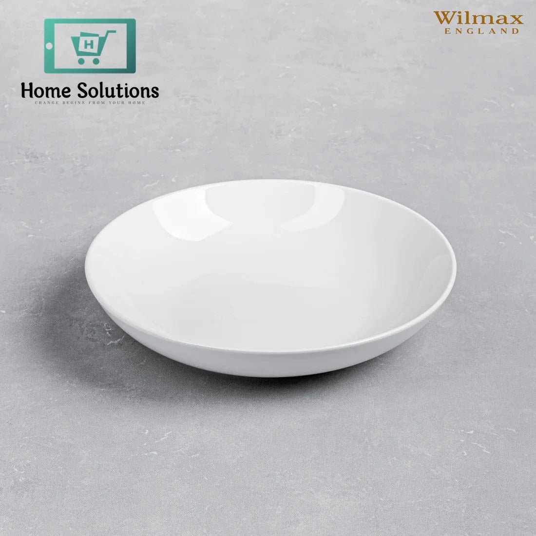 Wilmax England 9-Inch Fine Porcelain Round Deep Plate – 23 cm