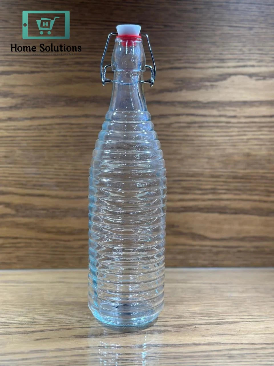 Transparent Grip Glass Bottle – Durable & Reusable - 1000ml