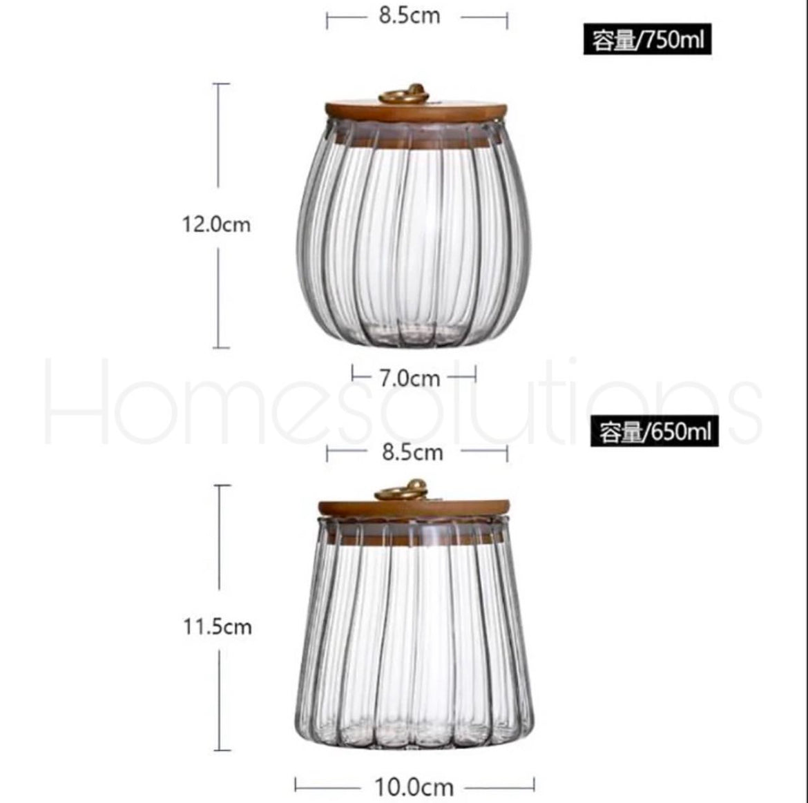 Heritage Glass Jar with Bamboo Lid