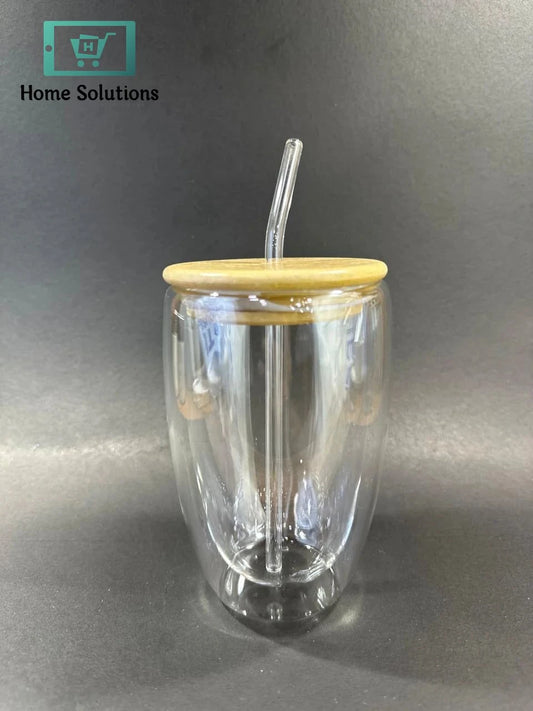 Clear Double Wall Iced Tea Glass – Insulated & Stylish
