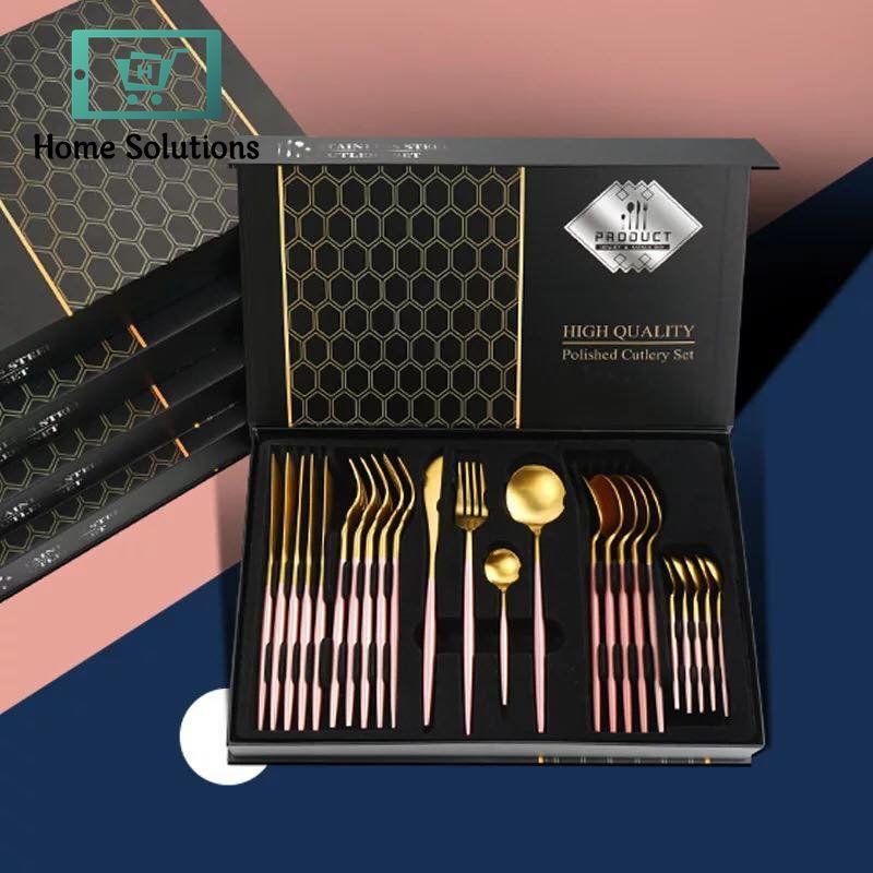Boxed Stainless Steel Cutlery Set – 24 PCS