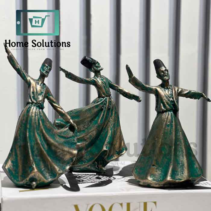 Dervish Sufi Figurines Set - Turkish Spiritual Art Set of 3
