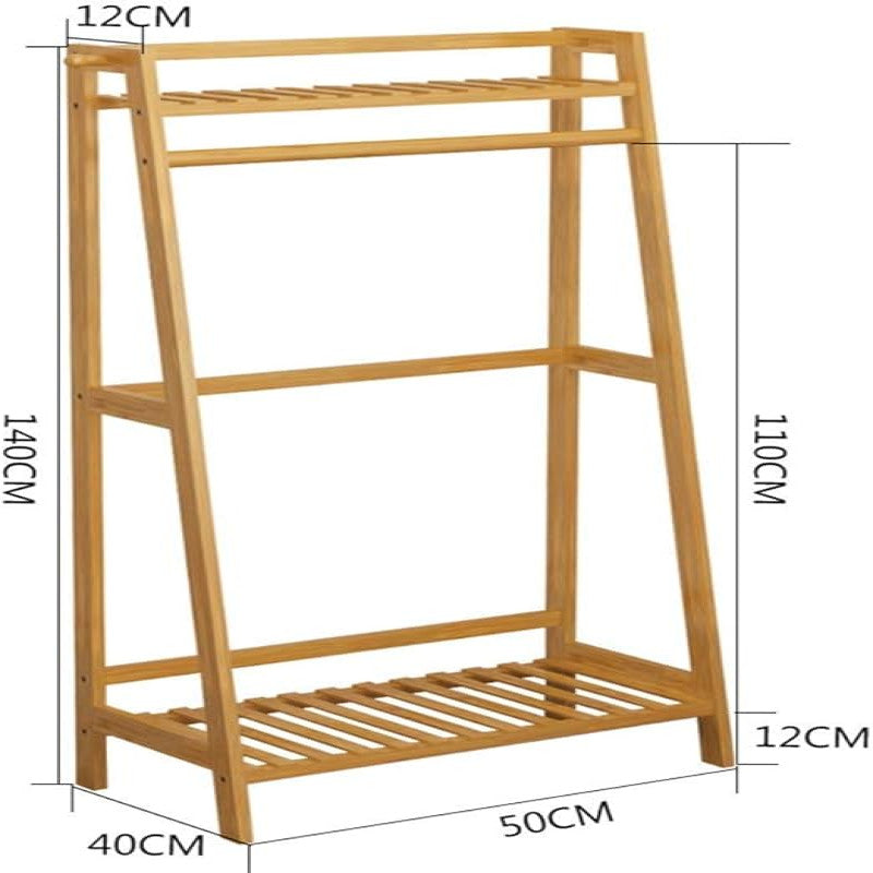 Bamboo Wood Coat Stand