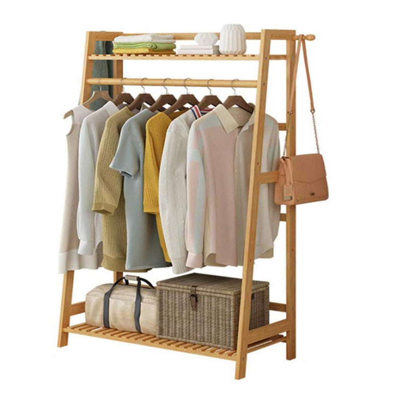 Bamboo Wood Coat Stand