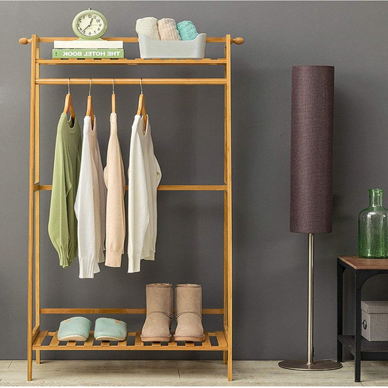 Bamboo Wood Coat Stand