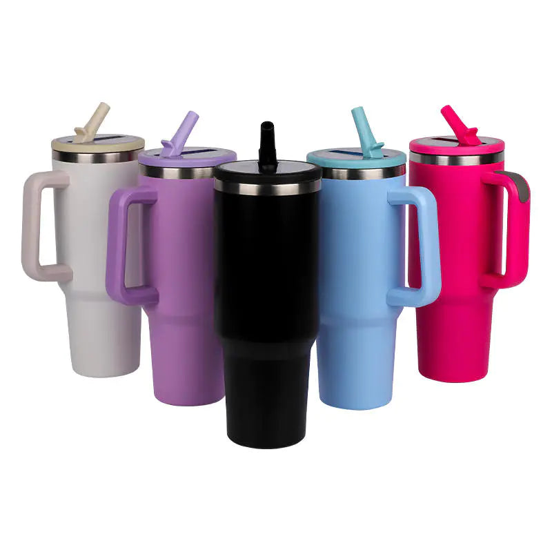 Stainless Steel Insulated Smart Coffee Tumbler with Handle