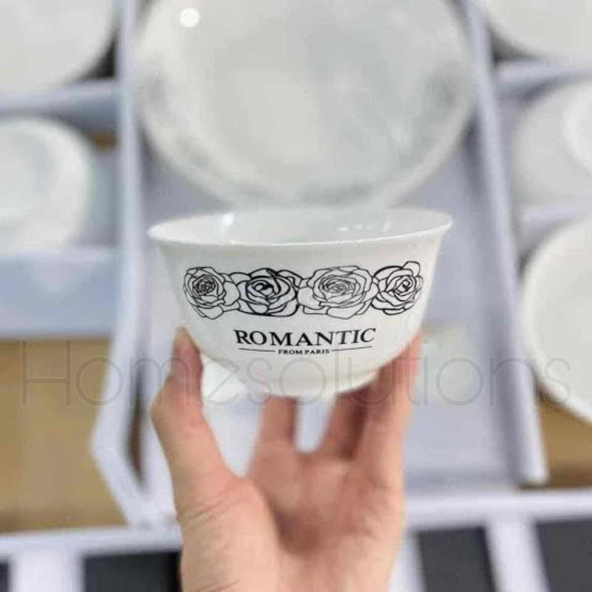 Romantic Porcelain Sweet Bowls with Gift Box Packing Set of 6