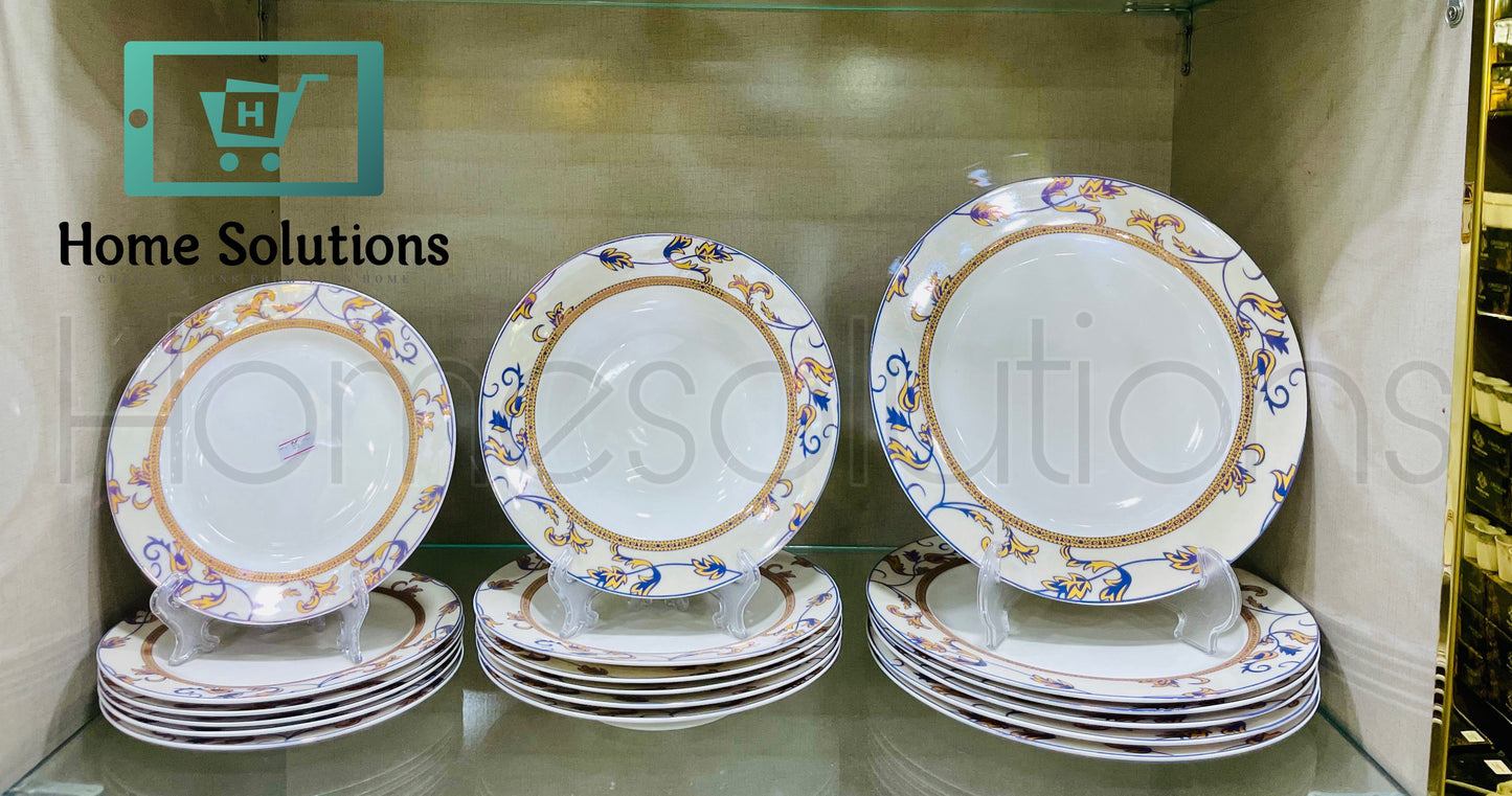 Bonechina Plates Set - 18 Pieces