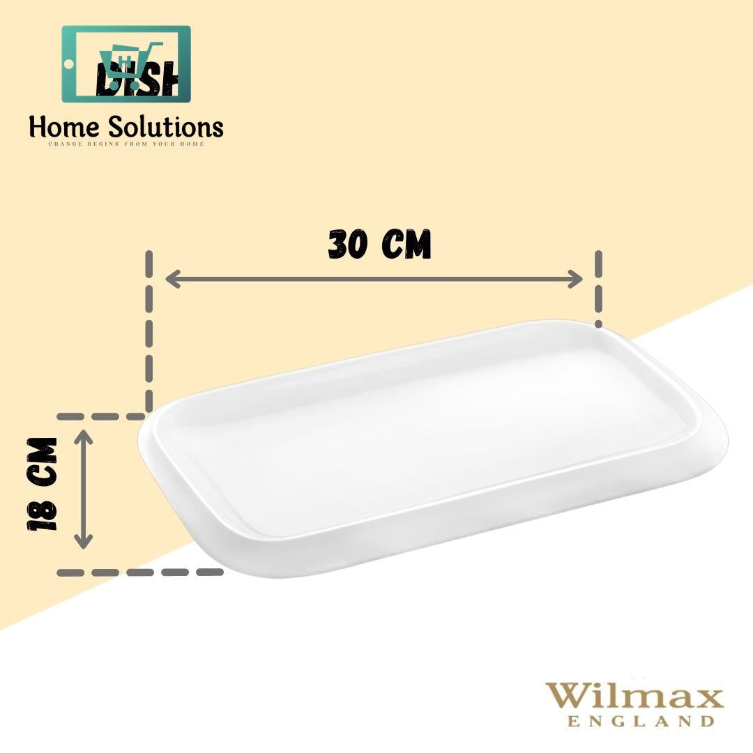 Wilmax England Fine Porcelain Rectangular Dish 12 x 7 Inch