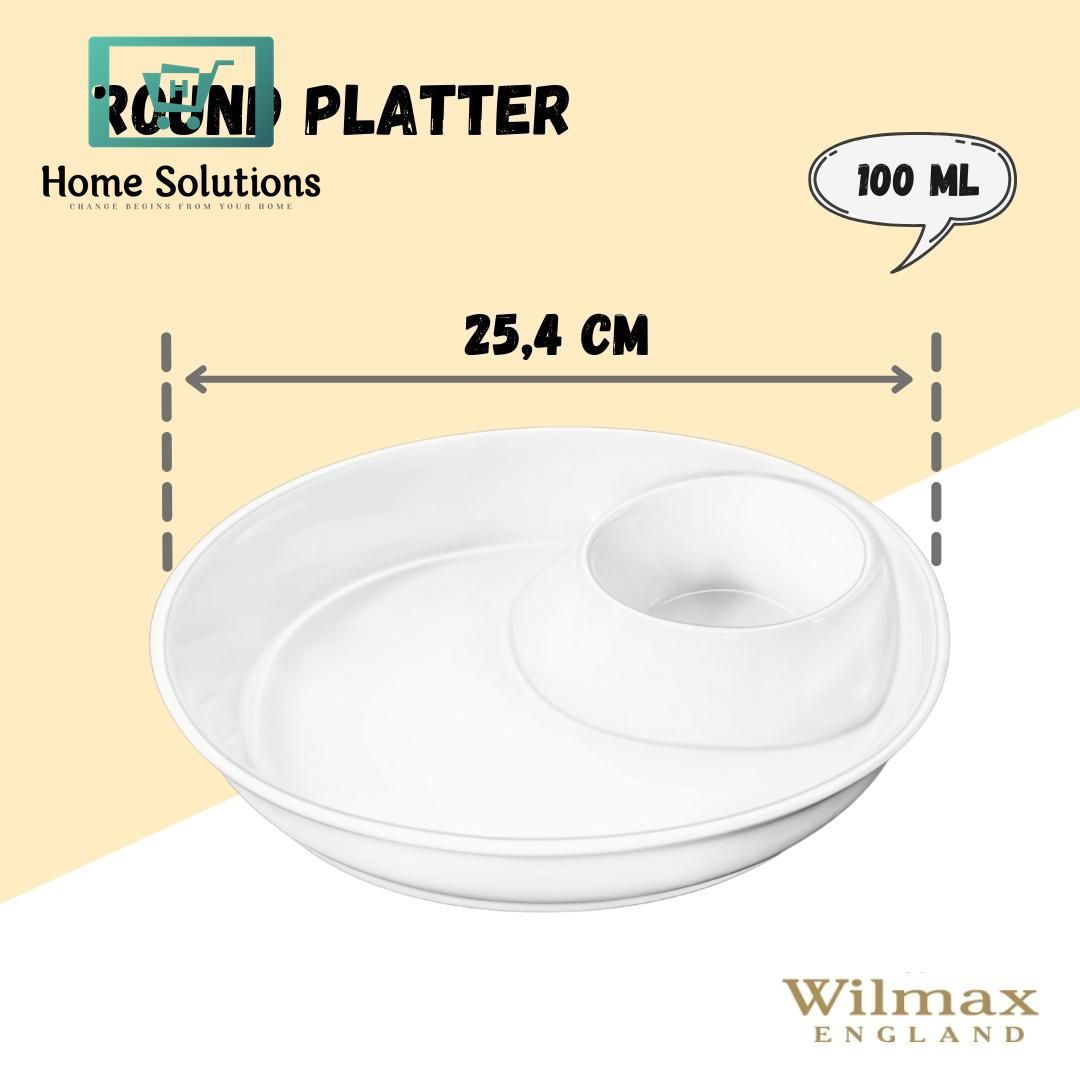 Wilmax England Fine Porcelain 10 Inch Round Serving Platter