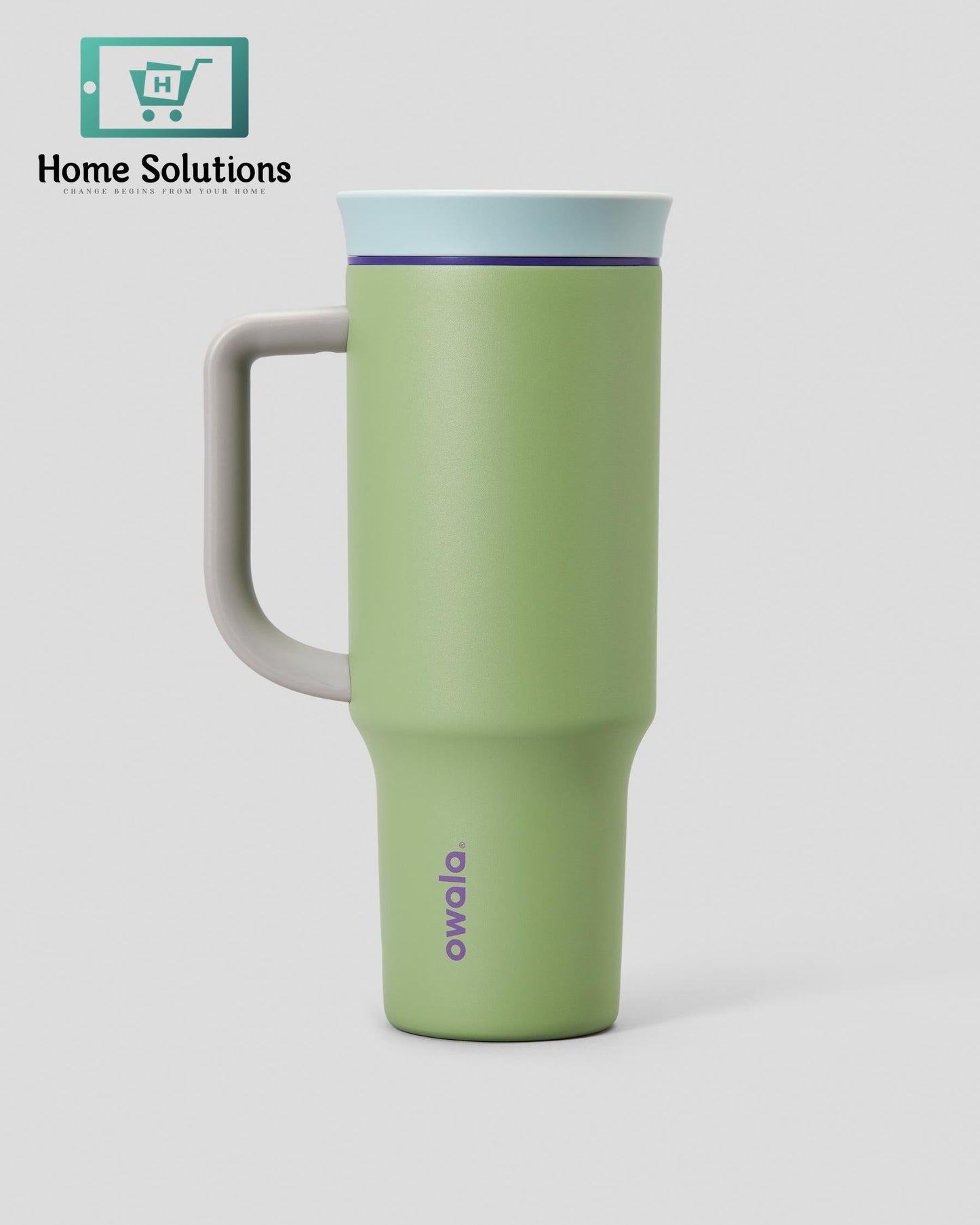 Owala FreeSip 40 oz Tumbler | High-Quality Branded Water Bottle | Grey/Green