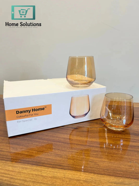 Danny Home Citrus Glow Bar Glass Set 6Pcs (360ml)