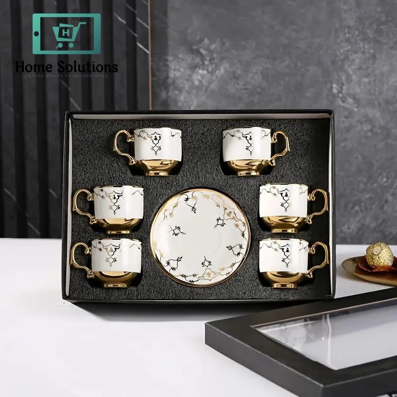 Classic Tea & Coffee Cup with Saucer Set – 12 PCS
