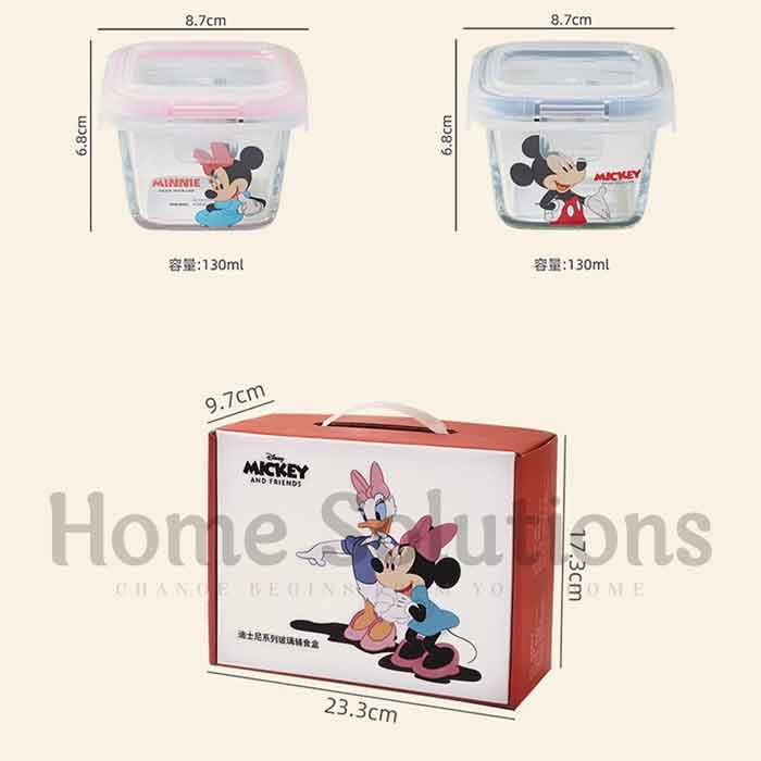 DISNEY Mickey & Friends Glass Airtight Box Set