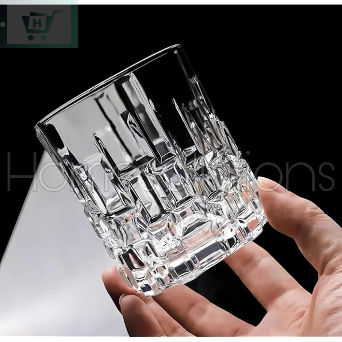 KANRAS Chinese Crystal Cut Tumbler Set of 6