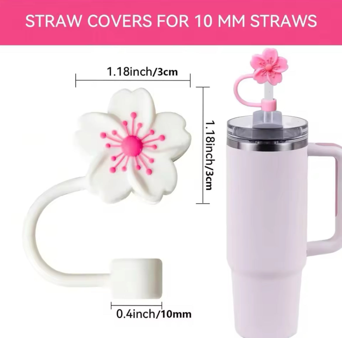 Flower Shape Silicone Straw Stopper