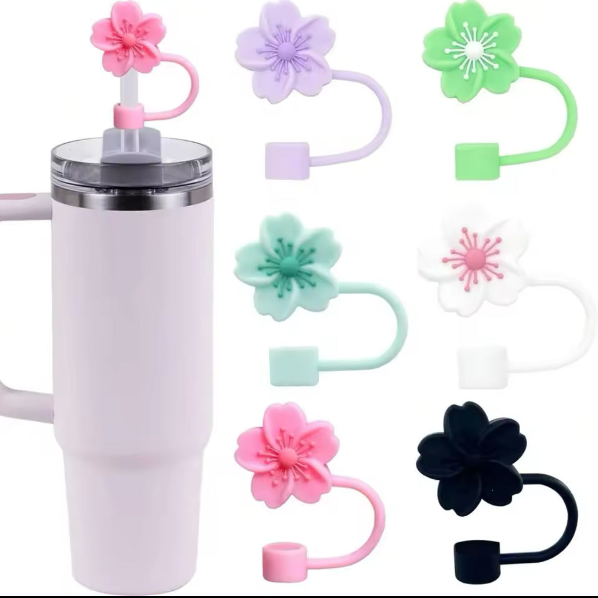 Flower Shape Silicone Straw Stopper