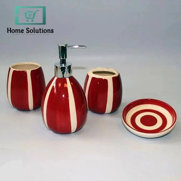 Elegant Bathroom Set – 4-Piece Organizer with Modern Design