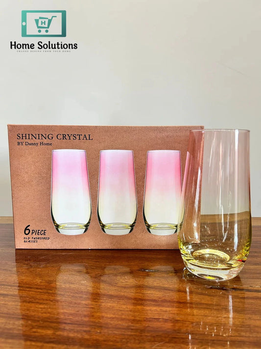 Danny Home Crystal Shine Glass Set – 6 Pieces | 550ml