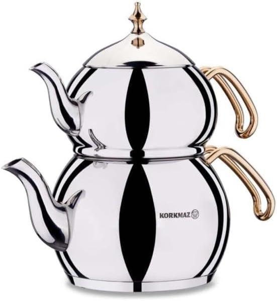 Korkmaz A222-01 Hanedan Teapot Set (Gold)