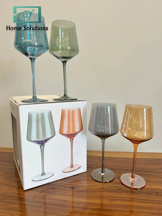Danny Home Prism Multicolour Wine Glass Set 4Pcs (450ml)