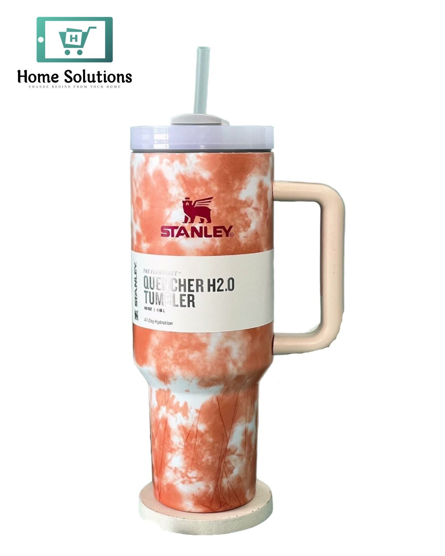 Stanley 40oz Printed Tumbler with Handle | Orange Edition