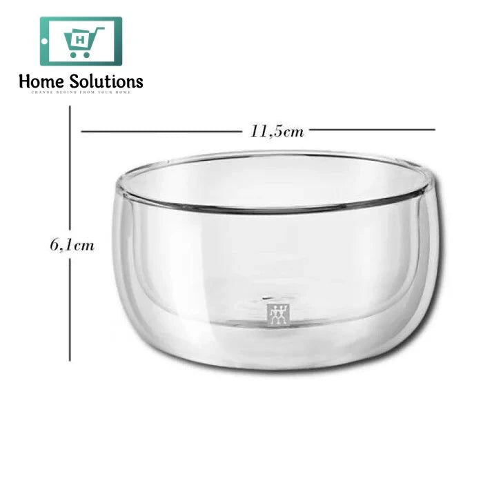 Double Wall Insulated Glass Bowl – 300ml & 500ml