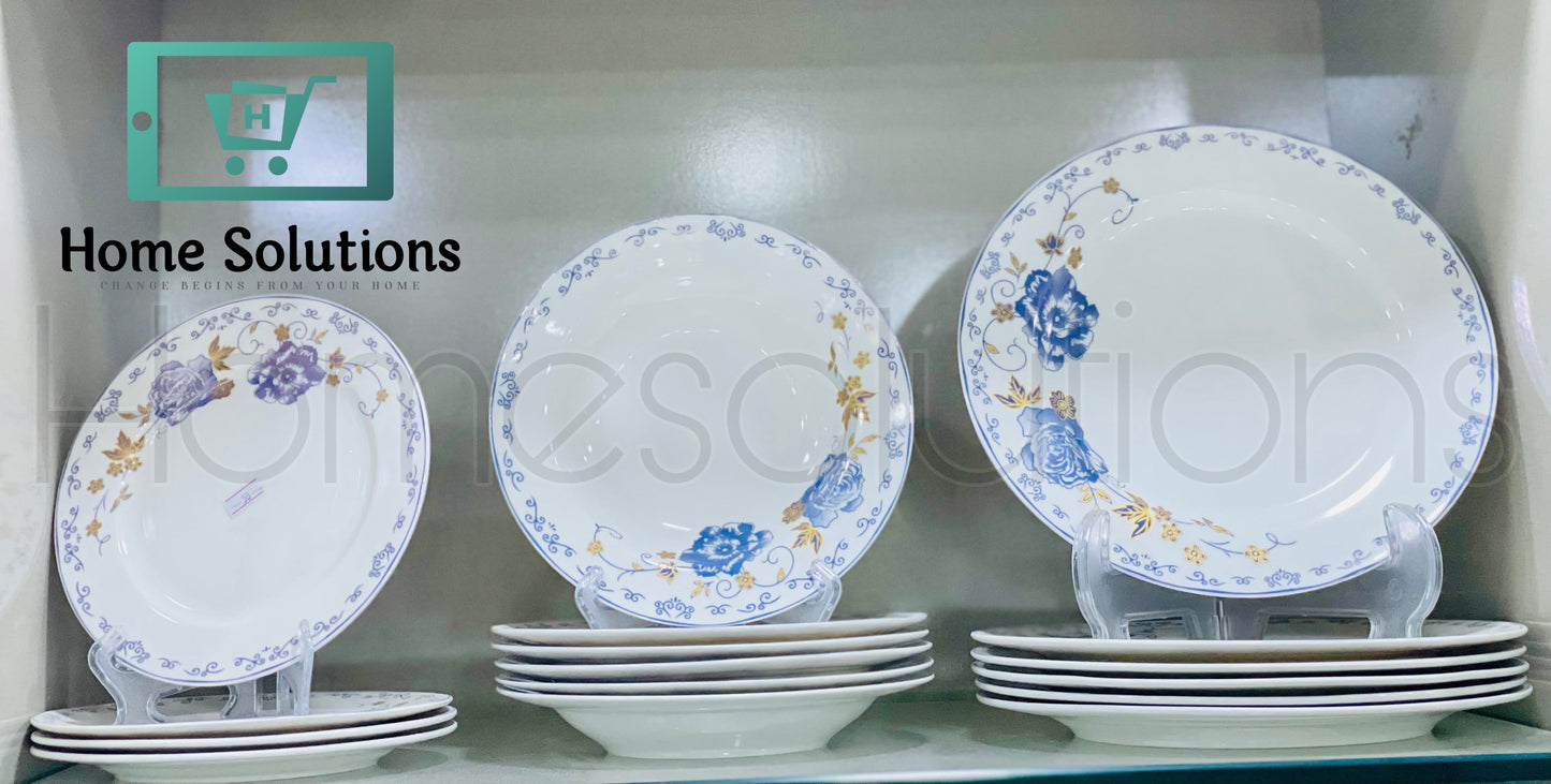 Bonechina Plates Set - 18 Pieces
