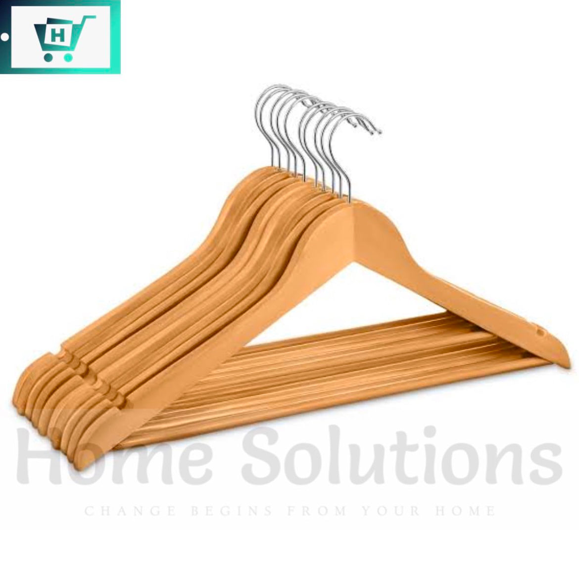 Bamboo Made Cloth Hanger - Pack of 6