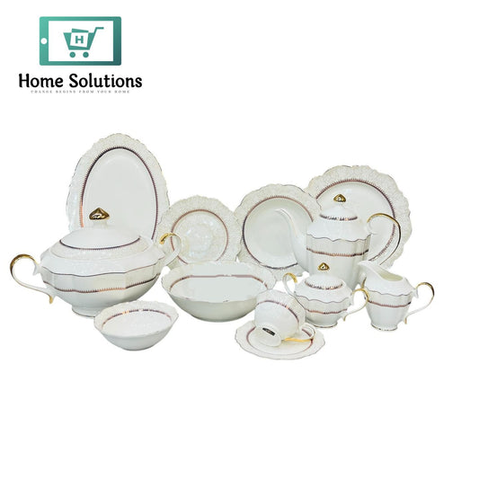 Premium Round Dinner Set 61-Piece – Stylish Serving for 8 Persons