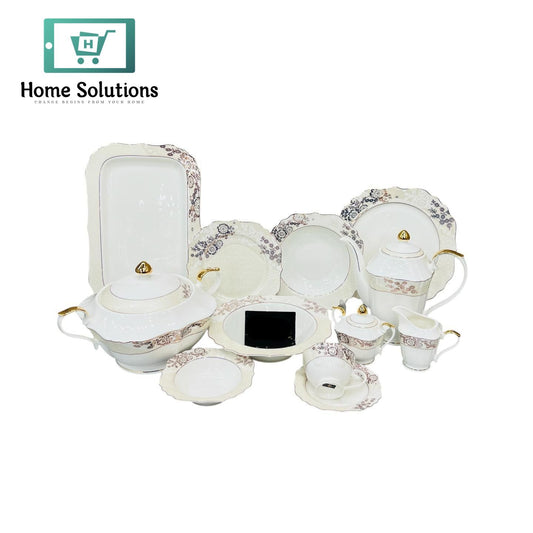 Square Dinner Set 61-Piece – Modern Tableware for 8 Persons