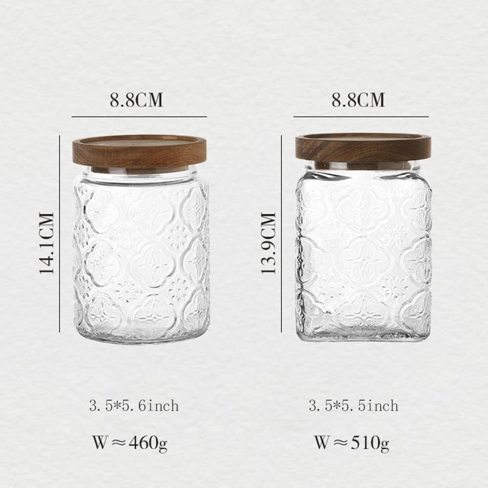 Glass Storage Container Jar With Airtight Lid