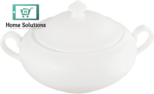 Wilmax England Fine Porcelain Tureen with Lid | 2800 ml White