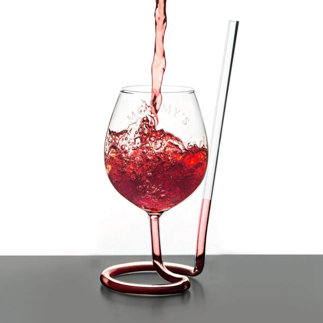 Spiral Straw Wine Glass